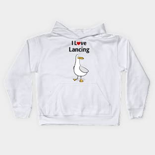 I Love Lancing Kids Hoodie